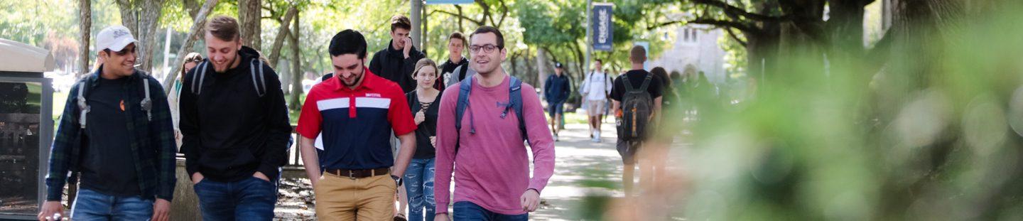 Students walking to class